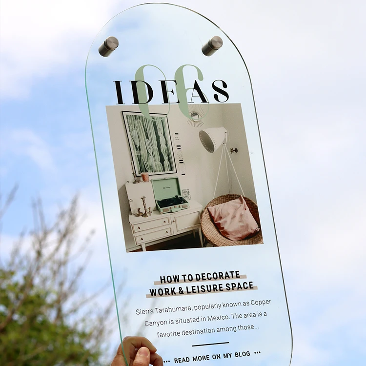 Low Price 3D light box sign Manufacturer Custom Acrylic Store led lightbox Outdoor Restaurant round light box