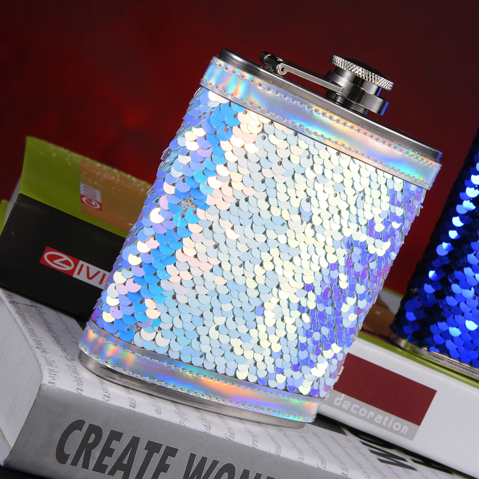 Funny novelty personalized Birthday mermaid stainless steel hip flask