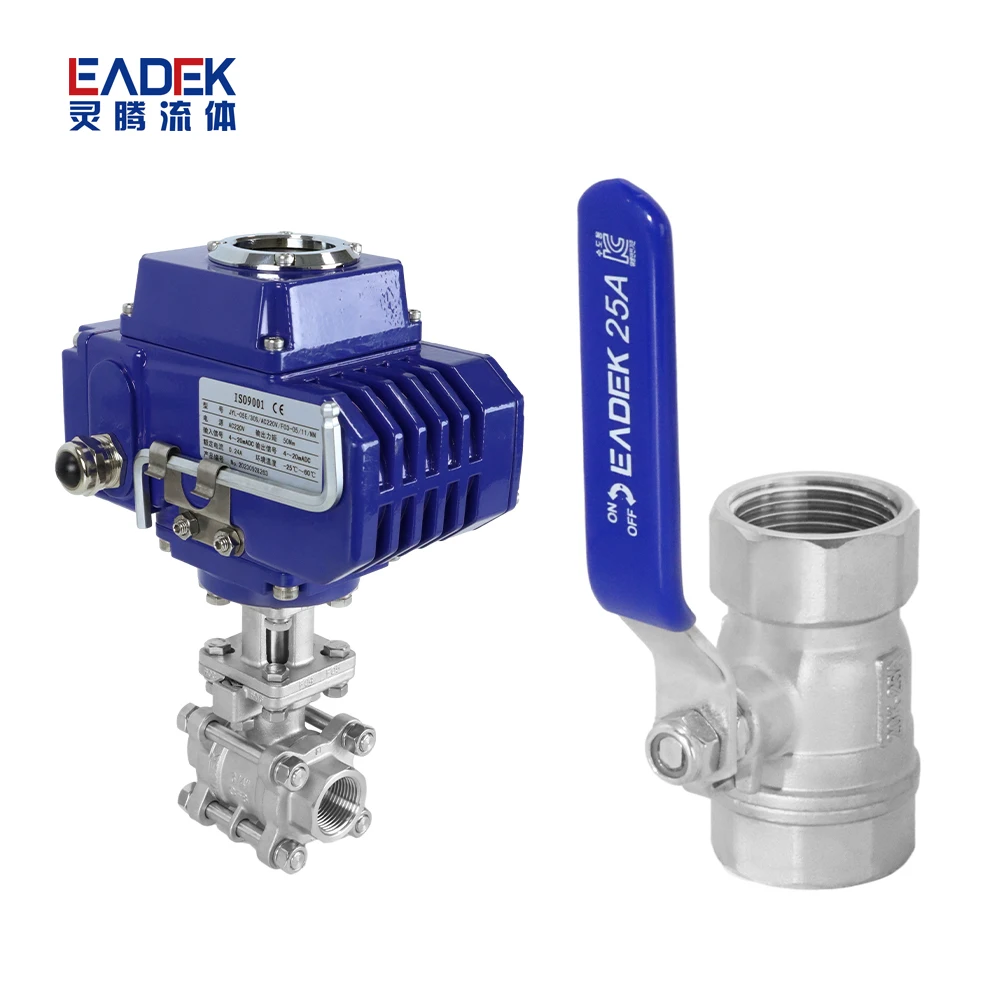 OEM ODM Dn50 полноразмерный трехколесный шаровой клапан с электроприводом