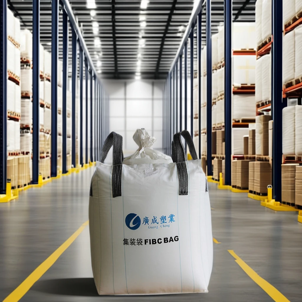 Heavy Duty Circular U Panel Large Bulk Container FIBC Bag Safety Factor 5:1 Polypropylene Big Bag