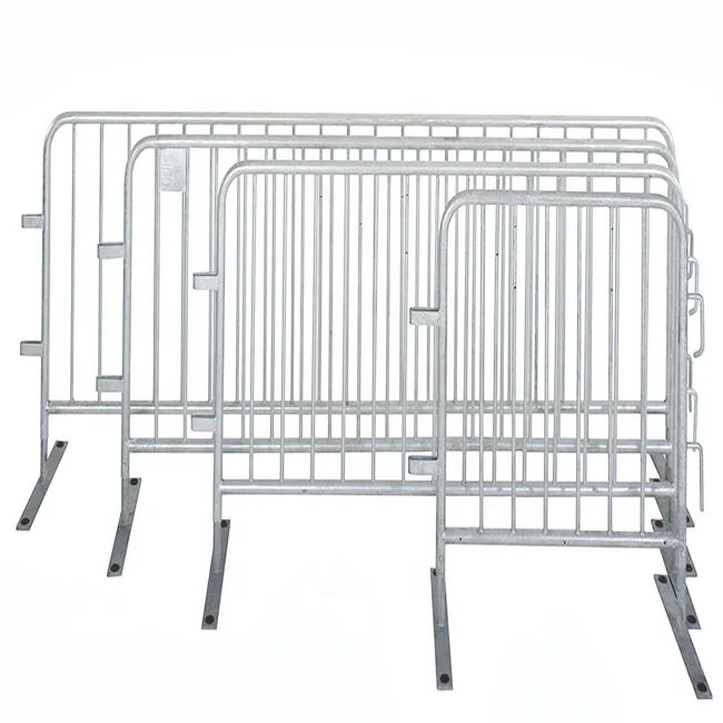 Hot dip galvanized metal barriers metal temporary fence