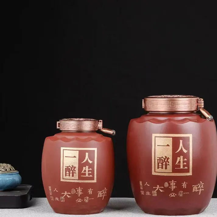 Large capacity wine storage container ceramic bottle custom manufacturer custom bottle