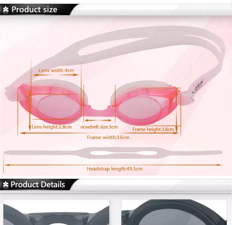 Factory Price Adult One Piece Silicone Flexible Uv Protection Anti Fog PC Lens Swimming Goggles