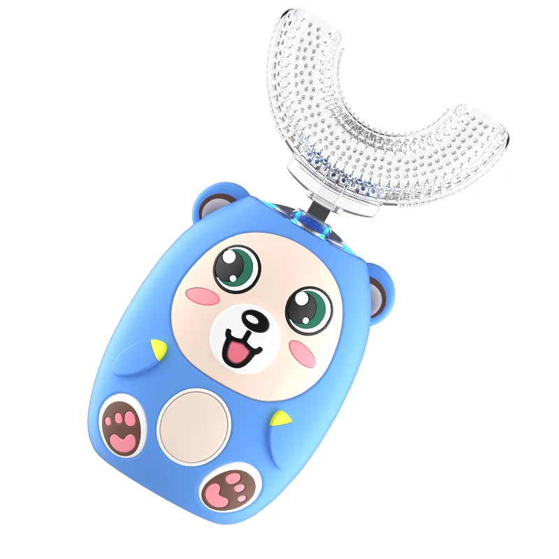 
Manufacturer Cartoon Auto U Shape Silicone Electric Child Tooth Brush for Kids 