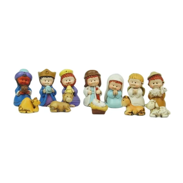 religious figure nativity scene mini size figurines 12 pieces children cute souvenir gift