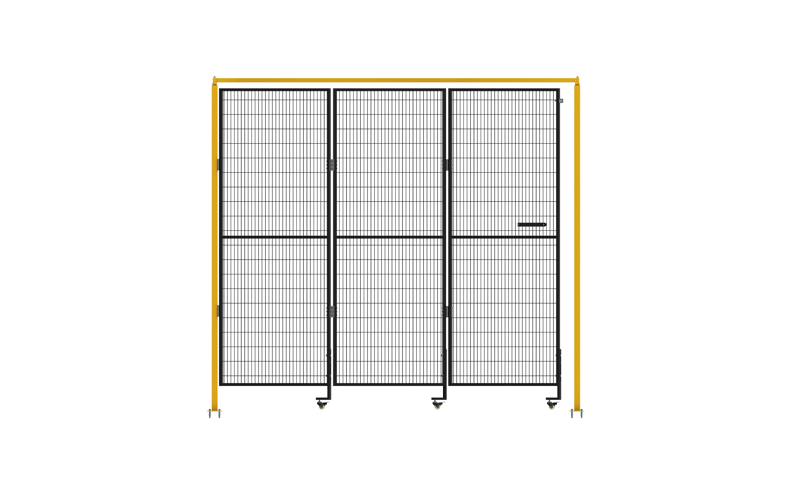 1650*500 Frameless Metal Safety Fence Guarding Robot Machine Security Accessory with Post Caps and Guarding Frame
