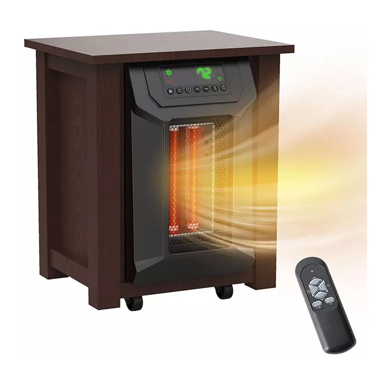 American Standard cETLus Certified Electric Fireplace Infrared Heater Stove 10 Element Infrared Wood Heater with  LED Display