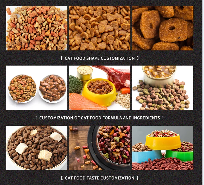 Oem Cat Food Factory High Nutrition Star Shape Multiple Flavors Bulk Dry Cat Food Can Mix Freeze-dried Chicken