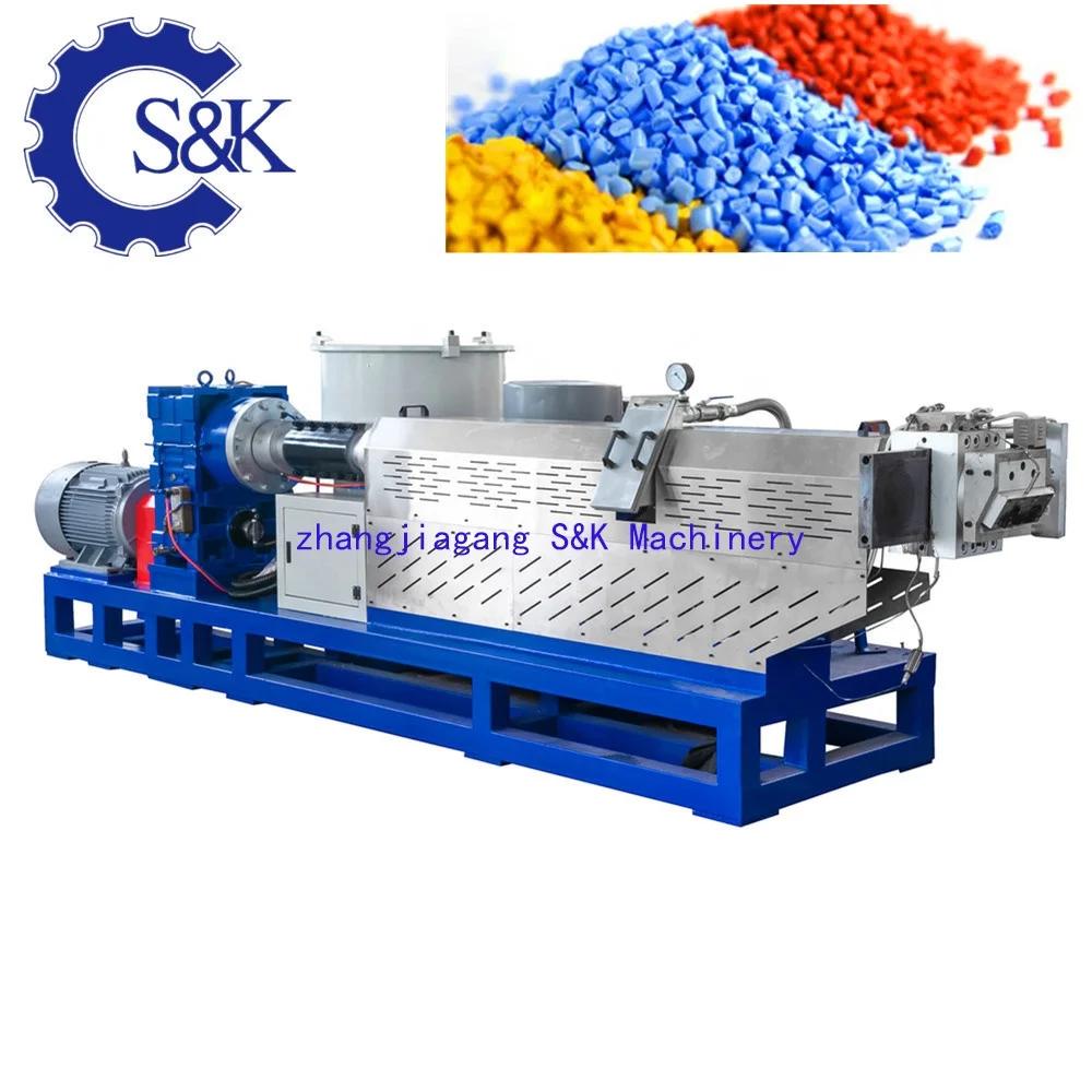 PET bottles sigle screw epdm rubber Squeezer dryer recycling extruders machine