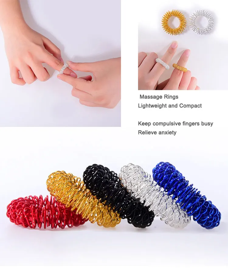free shipping ready to ship blood improving circulation finger acupressure finger massager ring