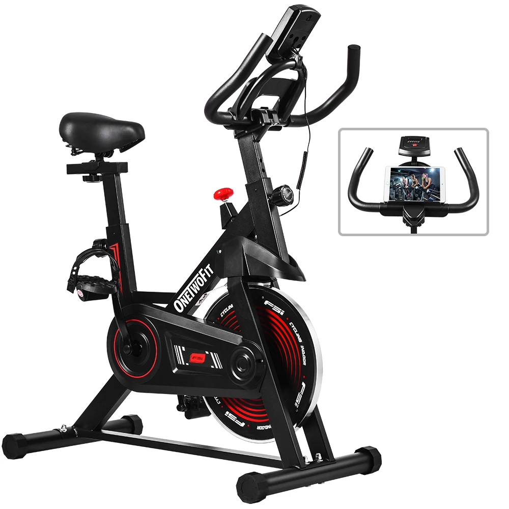 OneTwoFit Free Sample 4KG Drop Shipping Gym Equipment Body Fit Indoor Fitness Spin Home Use Spinning Trainer Cycle Exercise Bike