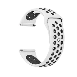 The soft porous breathable silicone two-color strap is suitable for Samsung Huawei  AMAZFIT Xiaomi Garmin Fossil