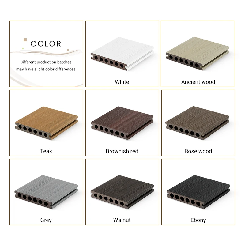 Anti-uv Durable Waterproof WPC Swimming Pool Decking Wood Grain Co-extrusion Outdoor Flooring