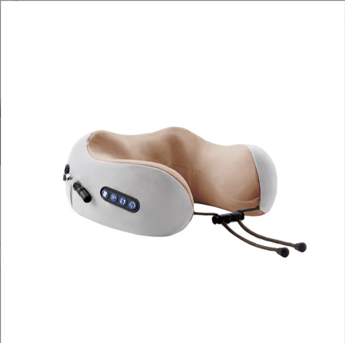 2022 Amazon Best Selling  Wholesale Rechargeable U-Shaped Pillow Electric Heated  Massage Products Neck Back Massage Pillow