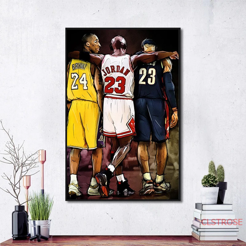 New Kobe Bryant Poster No.24 Basketball Star Poster Wall Art Pictures Painting Wall Art for Living Room Home Decor (No Frame)