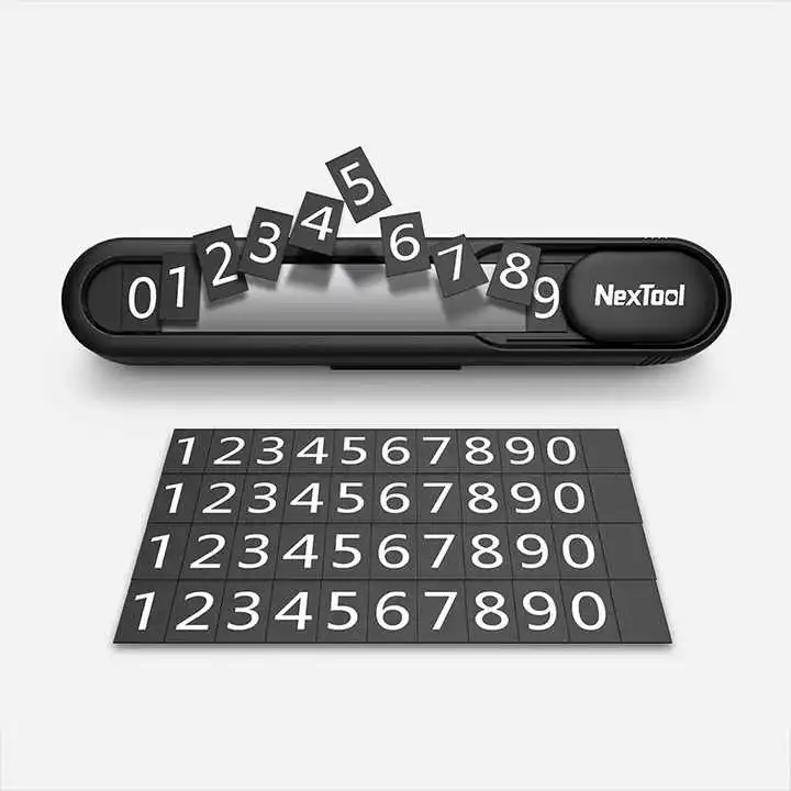 Nextool Household Multifunctional Parking Sign Manual Built-in Seat Belt Cutter Thimble Window Breaker Magnetic Hidden Number