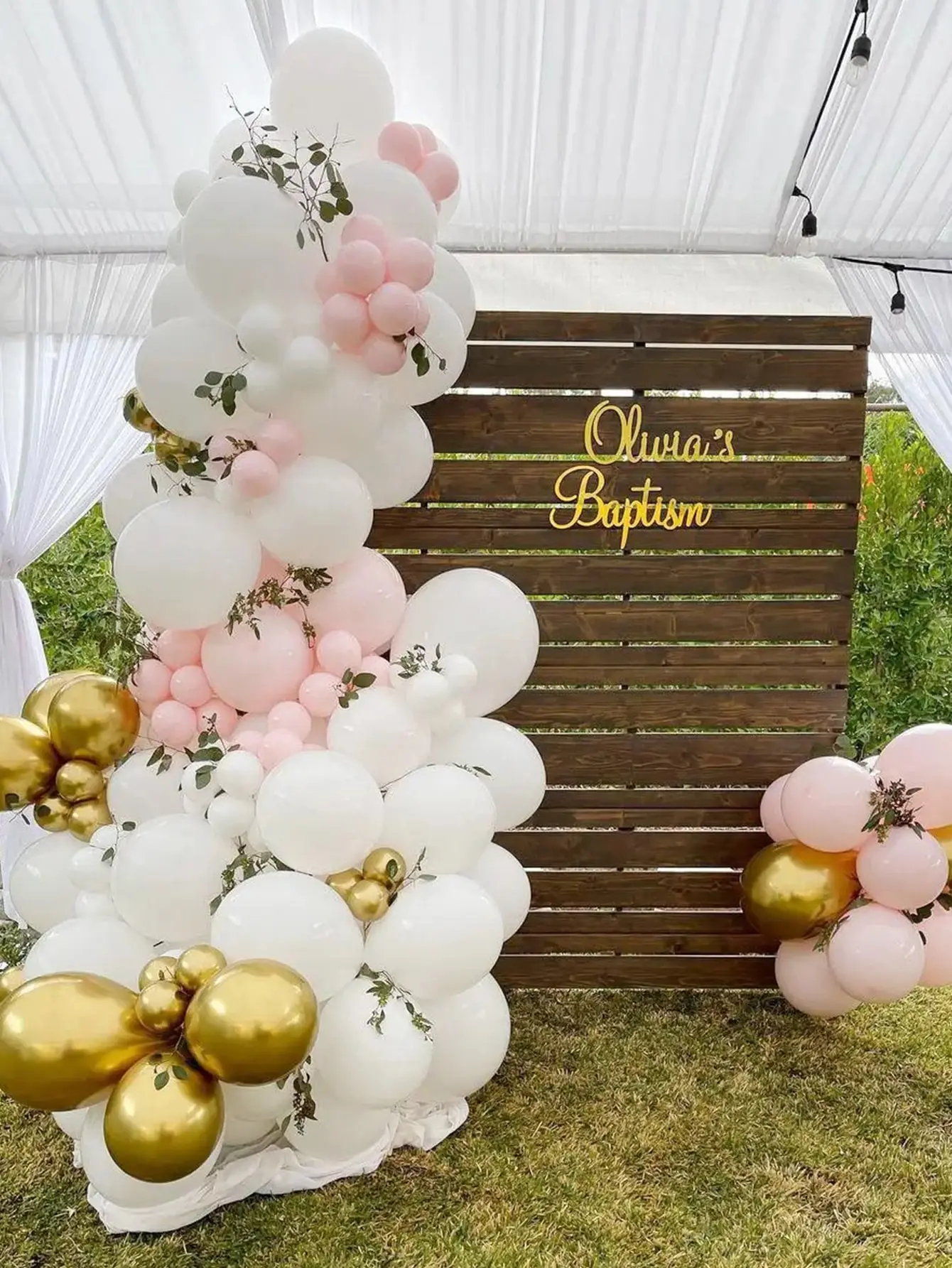 New Arrival Metal Round Balloon Arch Wedding Background White Balloon Arch Garland Gold Chrome Latex Balloons Set Birthday Decor