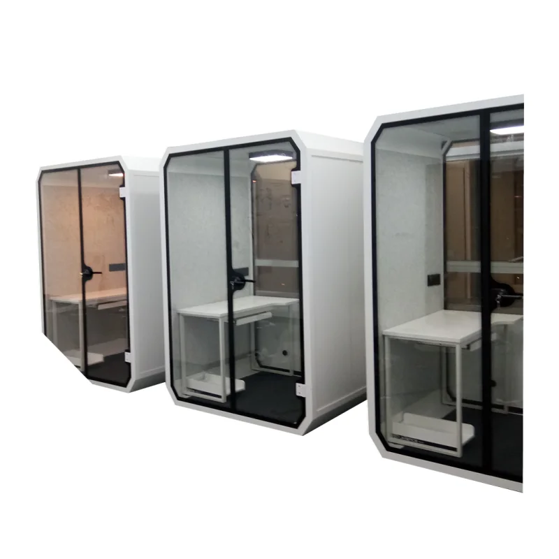 Portable Large Silent Room Mobile Insulation Work Space Office Wall Glass Pod Small Soundproof Booth