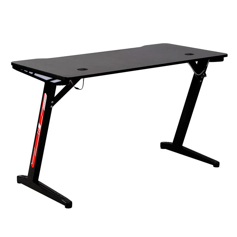 Hot E-Sport Ergonomic Metal Leg Computer Desk Gaming Table / Computer Desk Colorful RGB Led Lights