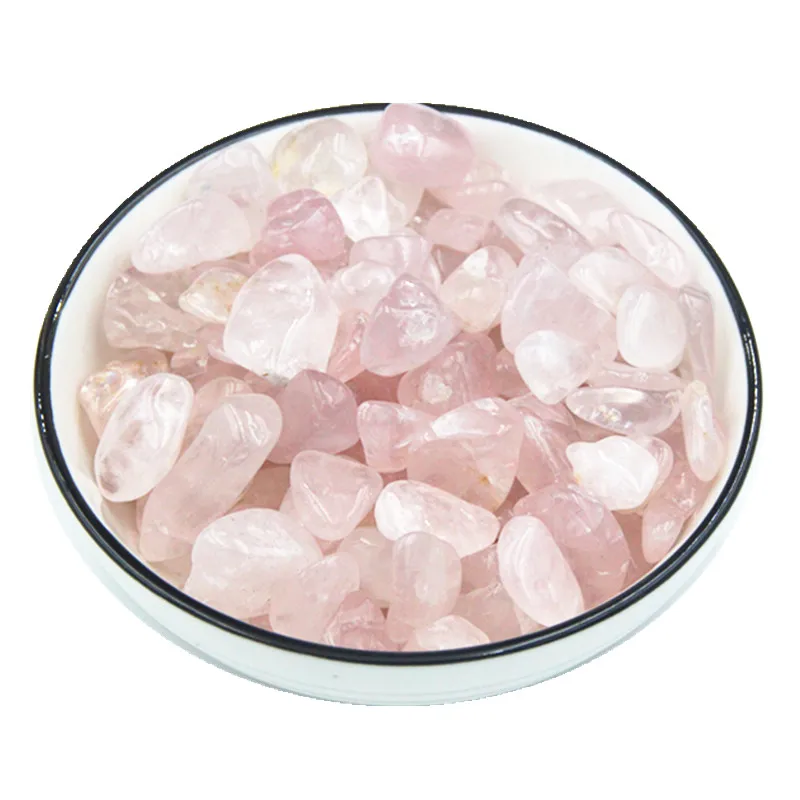 Natural Pink Semi Precious Stone Flat Rose Quartz Cut Slice Loose Gemstone Wholesale