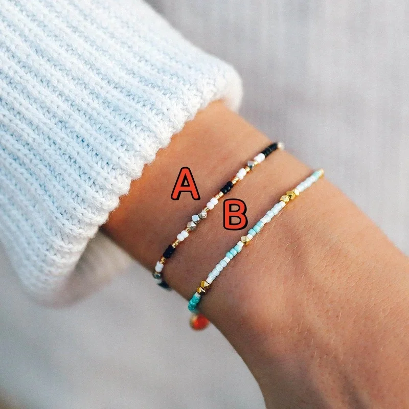 Go2boho Multi Beaded Bracelets Natural Stone Handcrafted Stack Accessories 2024 New Minimalist Fashion Jewelry For Women Men