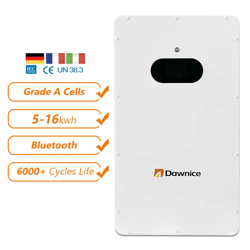 Dawnice батарея низкого напряжения 5kwh солнечная 48v 200ah литиевая lifepo4 батарейный блок