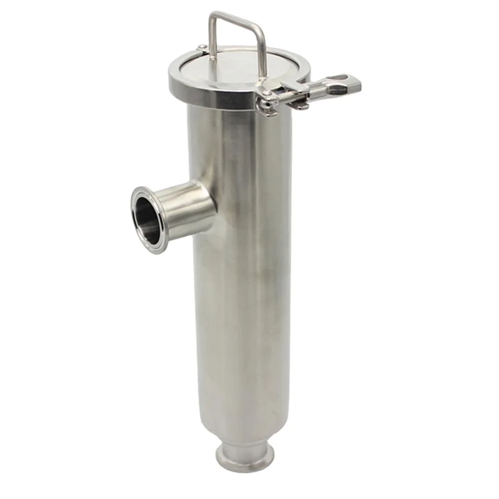  Sanitary Stainless Steel SS304 Clamped Angle Type Filter For Food Grade Fluid