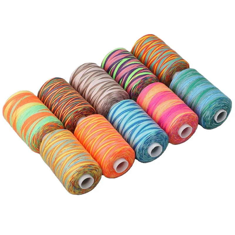 1000 Yards Polyester Multi-Color Sewing Thread Dyed Sections for Quilting & Sewing Machines for Needlework