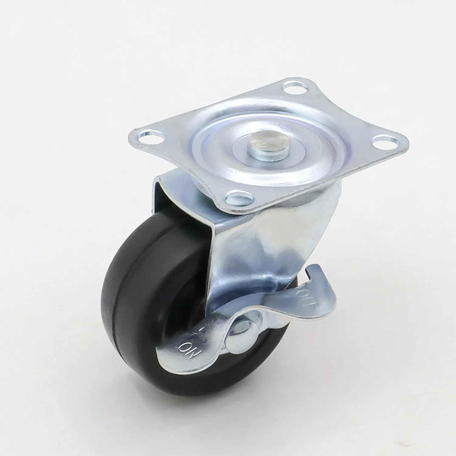 Swivel black Light Duty rubber caster 1/1.5/2/2.5/3 inch trolley wheel for furniture/cabinet/wheelbarrow/handcart
