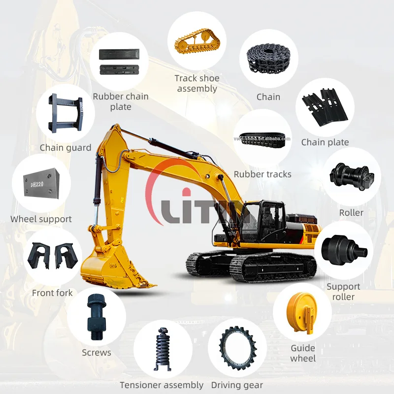 LITIAN Excavator Tension Assy Spare Parts U Joint Adjustable Seat HD700 Yoke