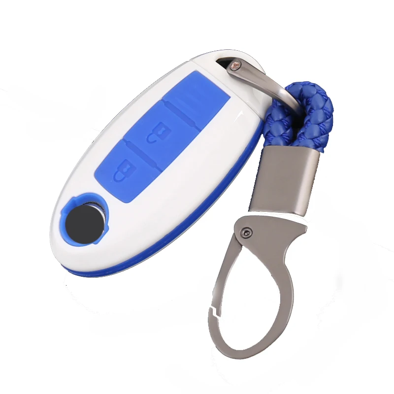 ABS carbon Fiber Car Key Case Keychain For Nissan Qashqai J10 J11 X-Trail t31 t32 kicks Tiida Pathfinder Murano Note Juke