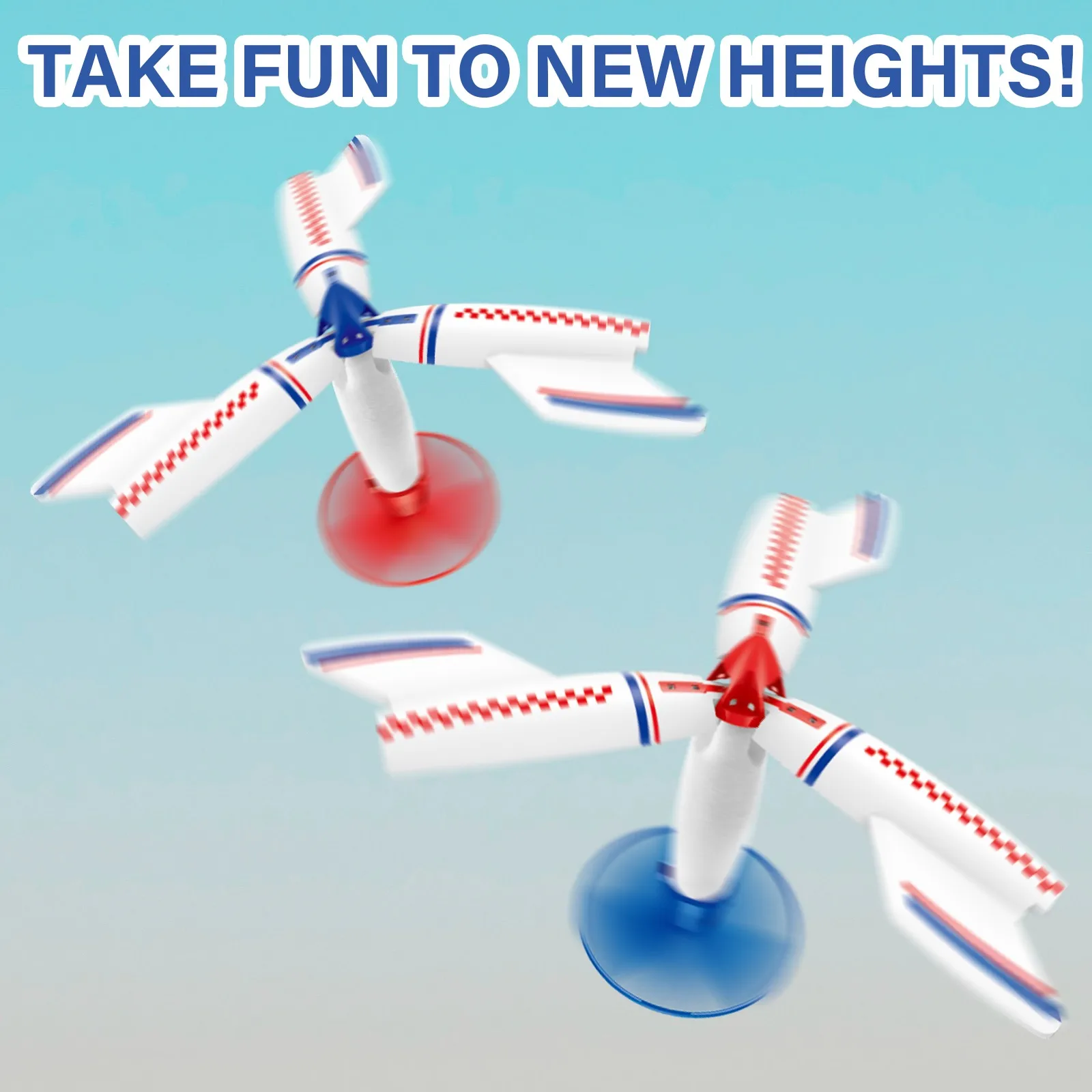 New Electric Foam Flying Rocket Toy Model Outdoor Sports Game Aerial Launcher Toy Set Air Rocket Launcher Rocket Toy For Kids