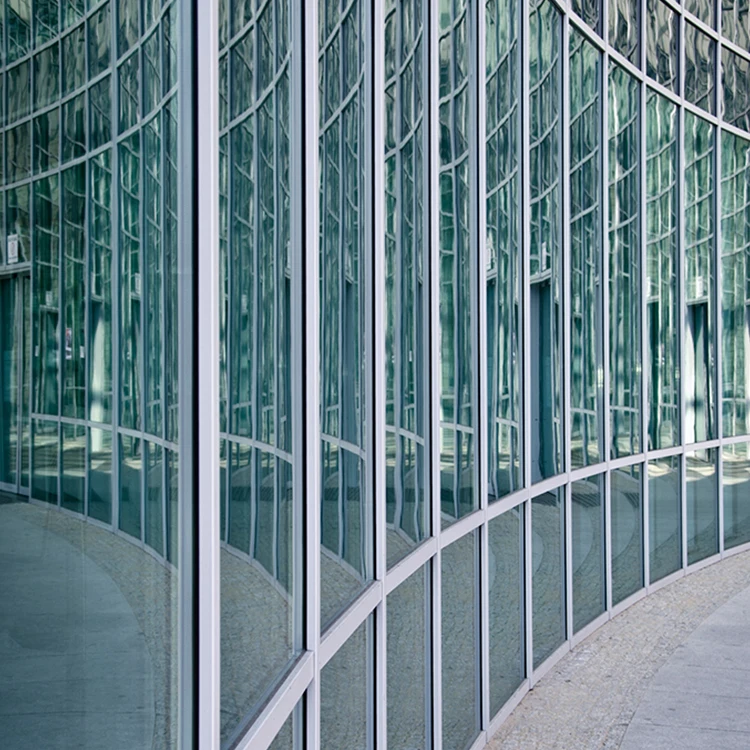 2024 Modern Insulated Tempered Aluminum Profile Price Cost Per Square Metre Glass Curtain Wall Building