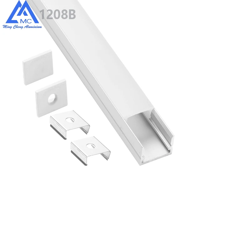 Lighting led aluminum profile for led strip lights/LED strip light diffuser cover / aluminium EXTRUSION housing led