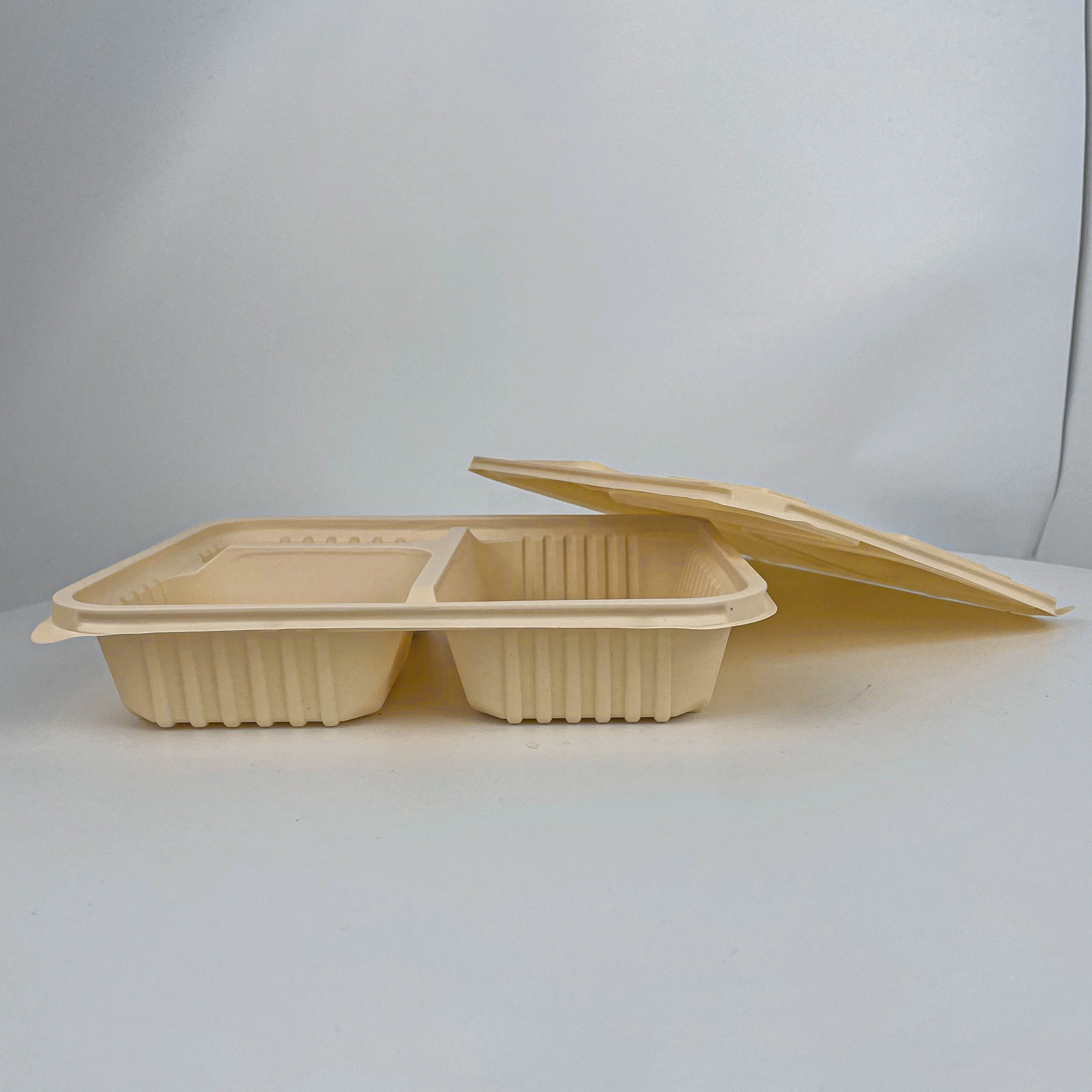 Fine Package Biodegradable 3 Compartments Food Grade Bagasses Food Packing Boxes Disposable Lunch Container box