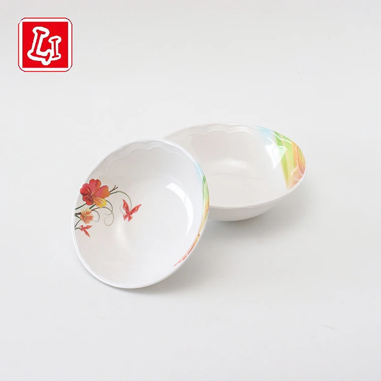 Меламиновая пластиковая круглая чаша, цветная чаша, доступная в трех спецификациях