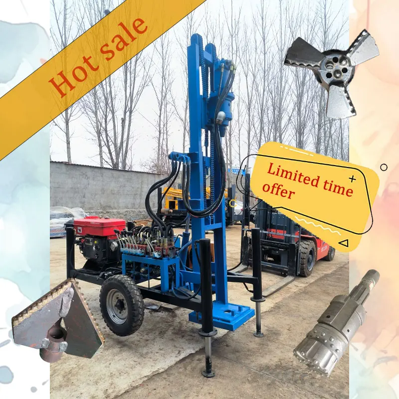 China High Quality Diesel Hydraulic Rotary Micro Water Well Drilling Rig Small Portable Diesel Water Well Drilling Rig