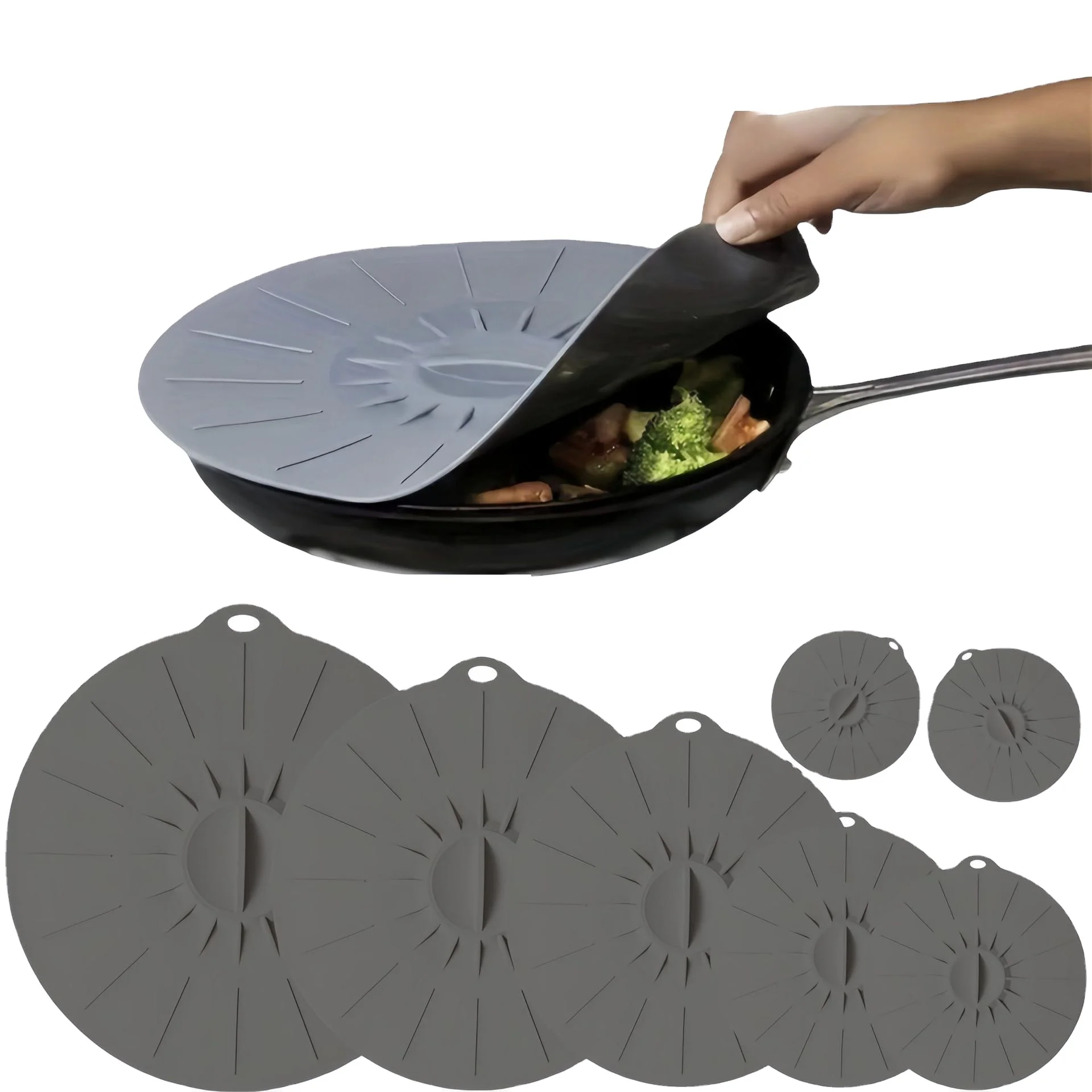 THEONE Silicone Fresh-keeping Cover Containers Seal Preservation Lids Dust-proof Tableware Silicone Cover Pot Bottle Covers