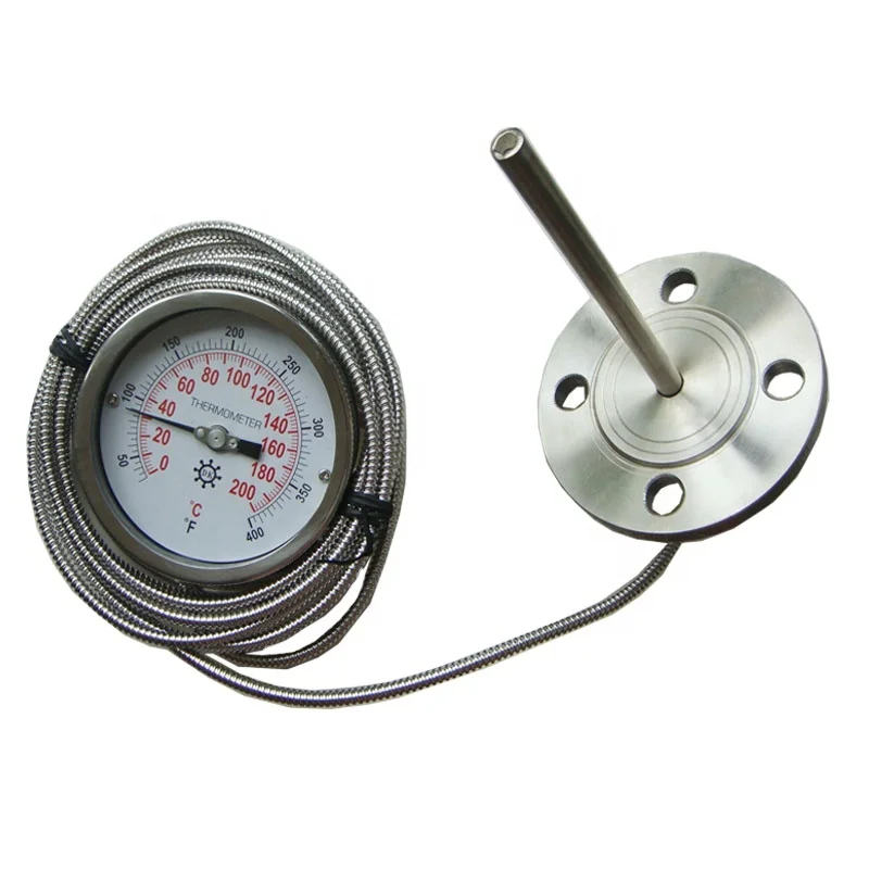 Stainless steel thermometer with capillary tube capillary thermometer