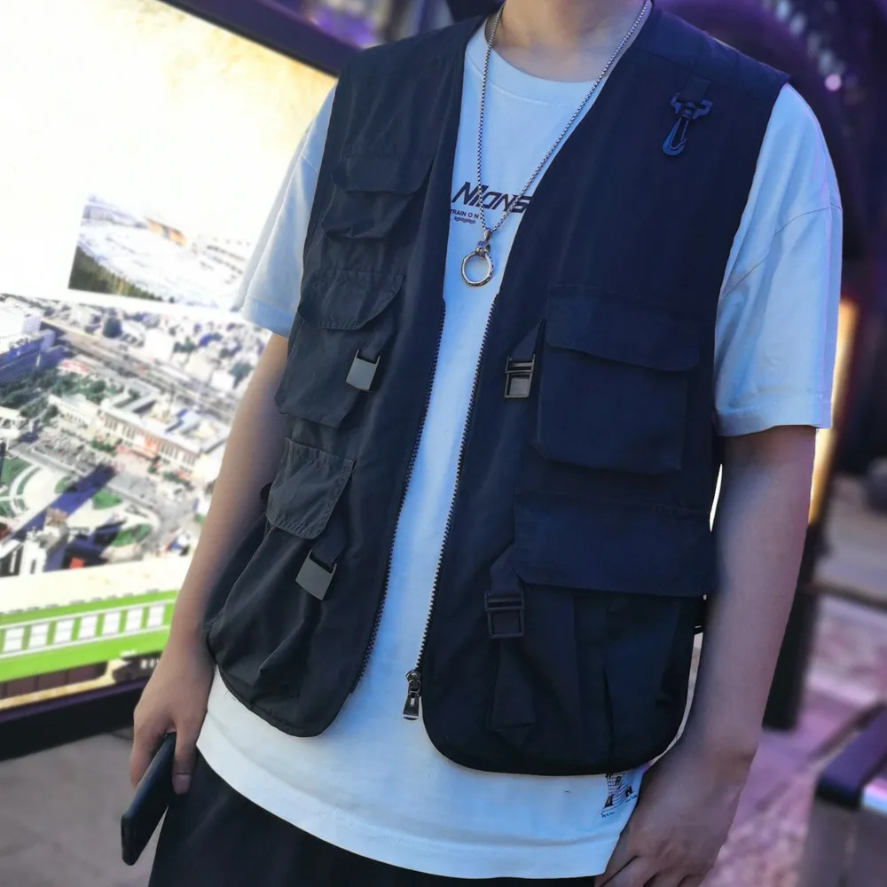Индивидуальная рабочая одежда с несколькими карманами, мужской летний Повседневный жилет для улицы, журналиста, рыбалки для фотосъемки