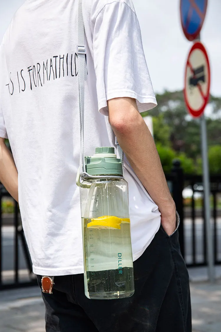 promotional bpa-free custom logo plastic water bottles with straw