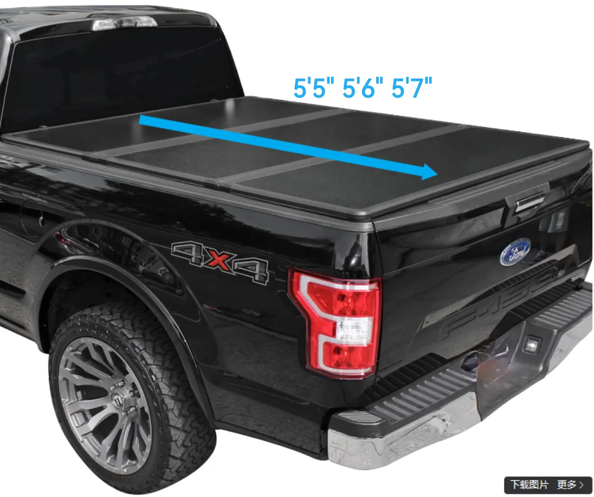 Factory Hard Folding Tri Fold Style Tonneau Cover Fit For Ford F150 F-150 2015- 2024 5.7FT Truck Bed Cover