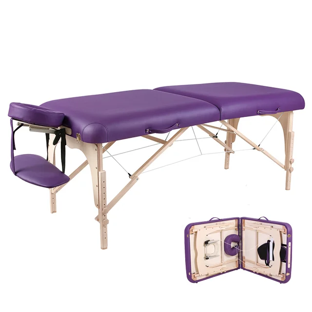 Sukar Portable Massage Bed Professional Wooden Lash Bed Portable Folding Spa Face Massage Bed