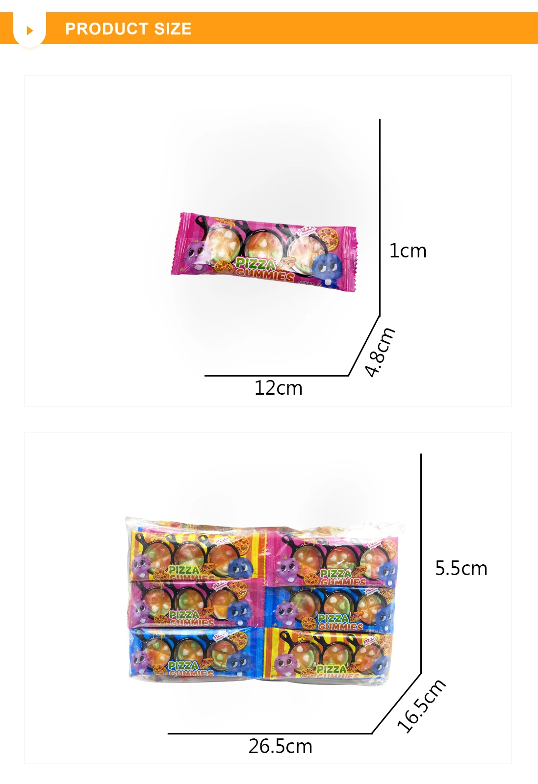 Best Sale Fruit Gummy Chewy Candy Gomas De Dulces Pizza Gummy Candy for Supermarket