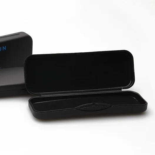 Factory directly hard Plastic white frosted clip on sunglasses optical case small large size cheap glasses case