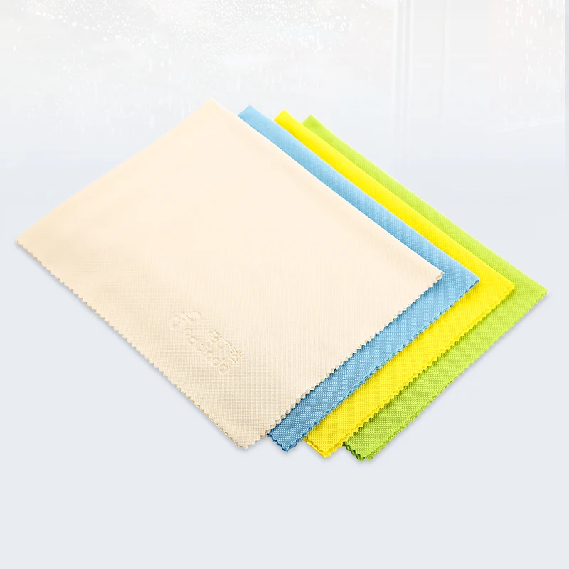 OEM customized microfiber window car wash edgeless micro fiber glass wiping cleaning cloth for polishing