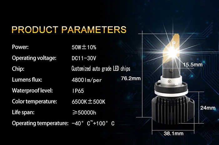 OVER 7000HRS+ LIFESPAN DRL COMPATIBLE LED KITS P16 fan cooling car bulbs 200w auto light CANBUS h4 led headlight bulb