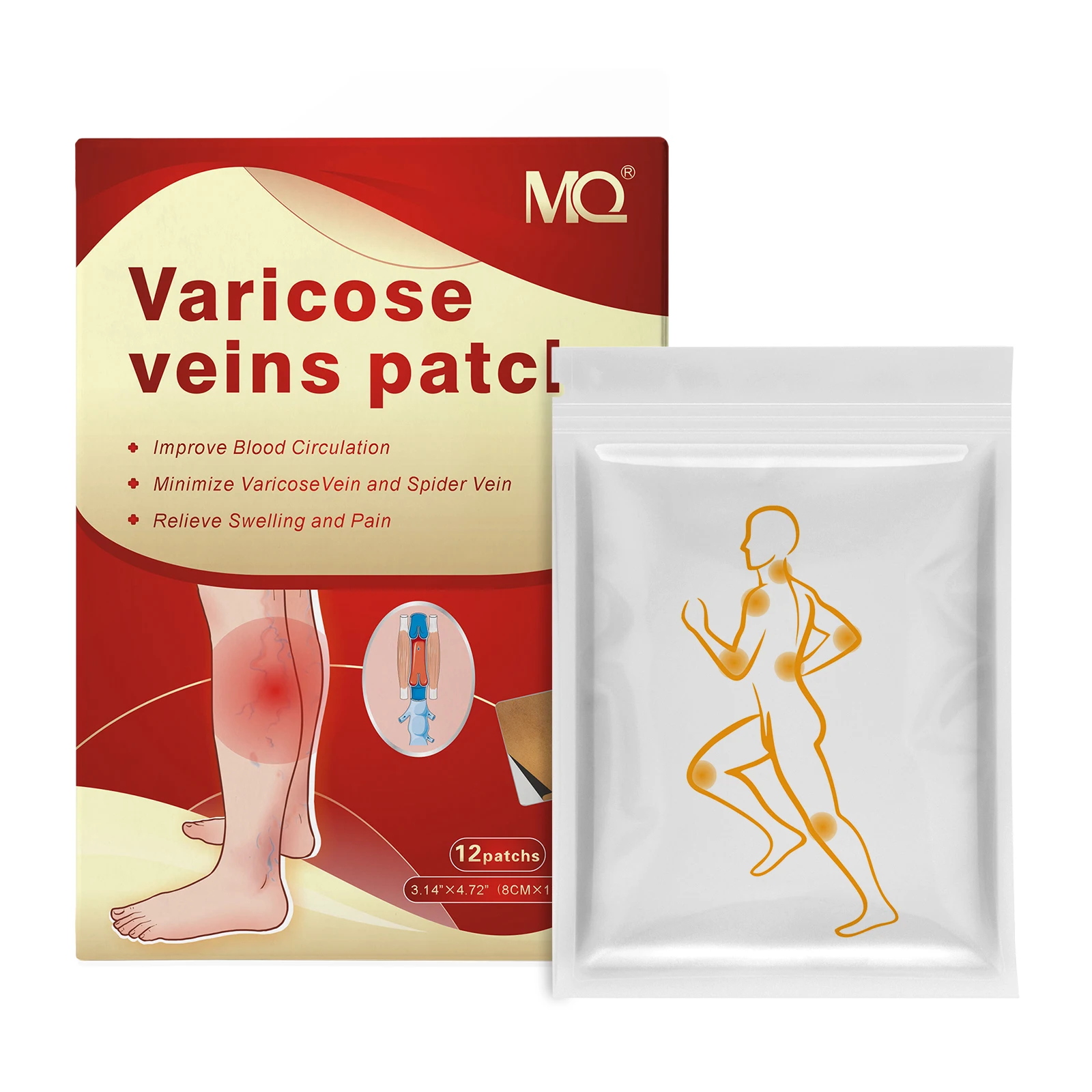 MQ brand factory price naturally varicose veins supplement varicose veins patch varicose veins