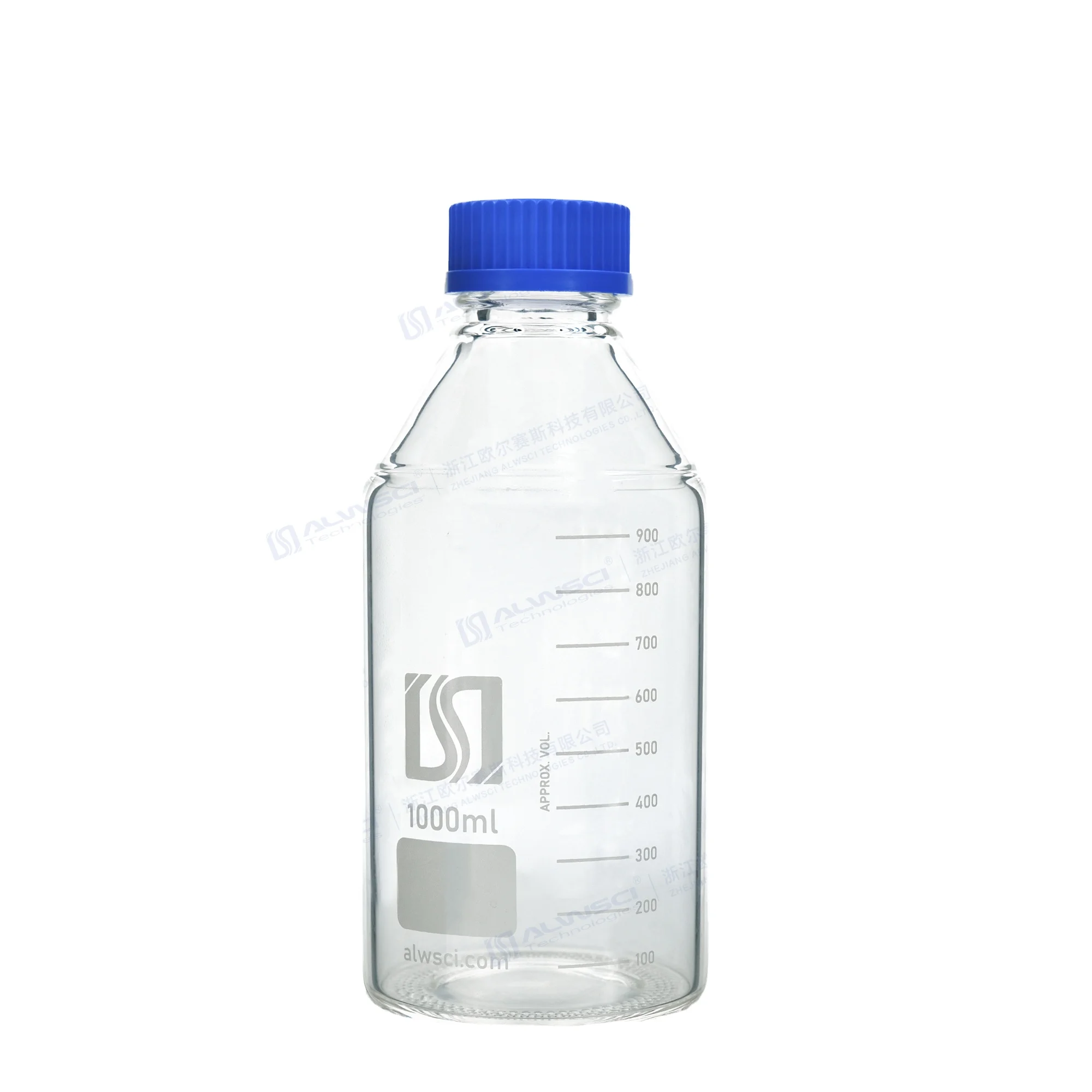ALWSCI 1000ML Borosilicate 3.3 Glass Reagent bottles with GL45 cap for laboratory use