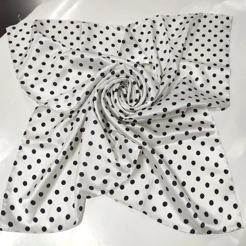 
 Чистый натуральный шелк точки на заказ цифровой печати шелковый атлас шарф для женщин шаль  